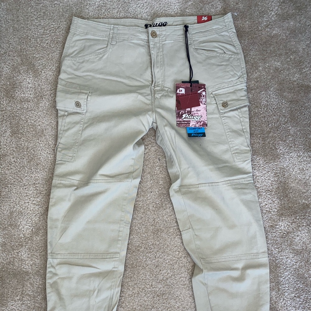 BRAND NEW Plugg Khaki Pants. Size 36